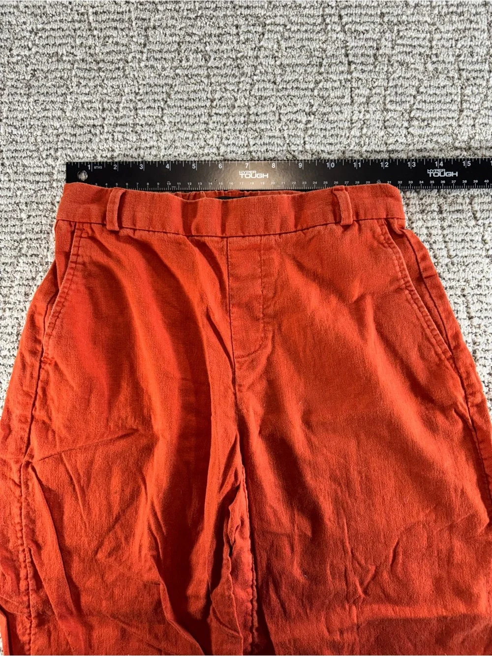 Banana Republic Women’s Size 0 Red Linen Blend‎ Rowan Wide-Leg Pants